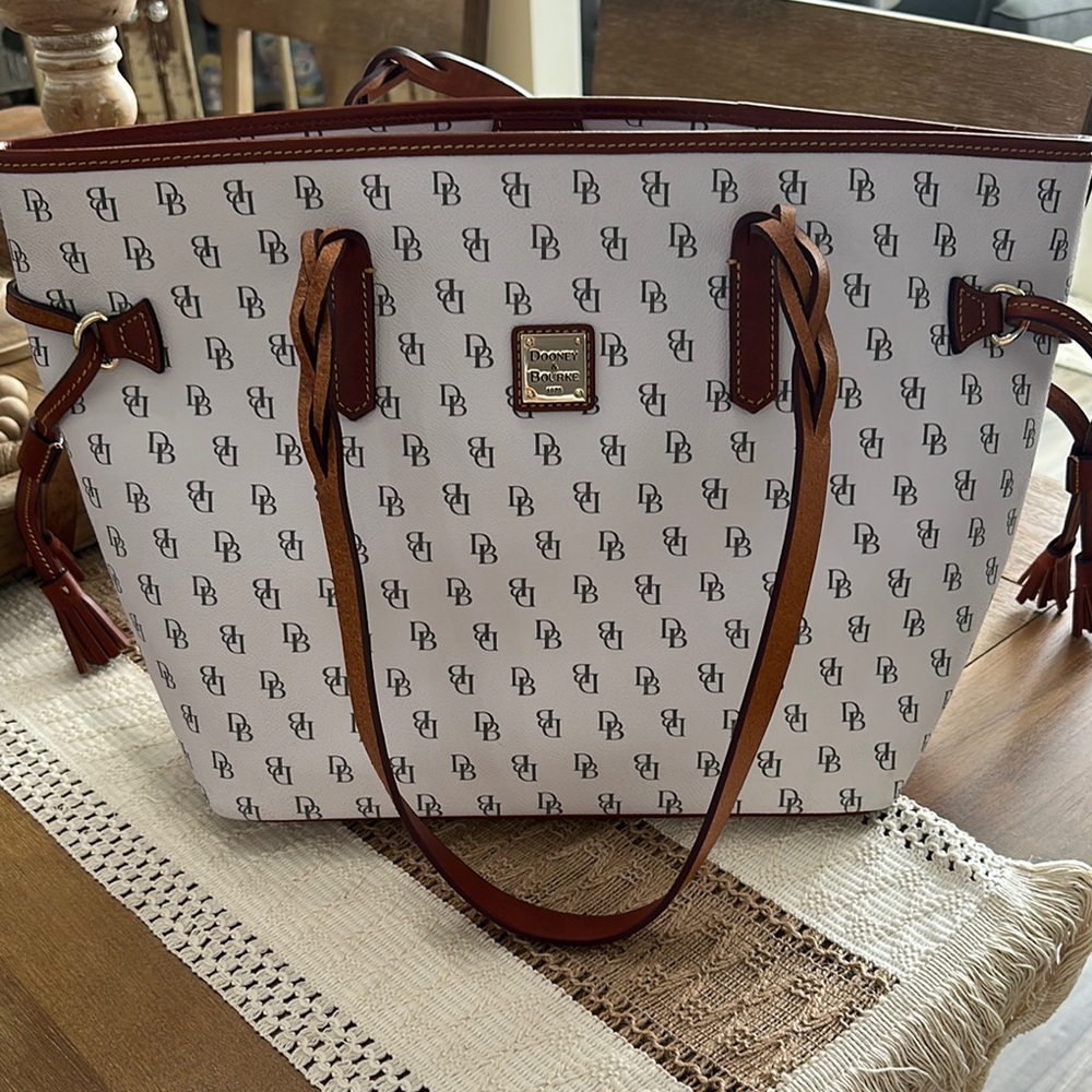 Dooney & Bourke Gretta Bailey Bone Leather Trim Tote